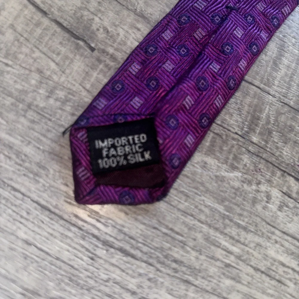 CONTE di MILANO Purple Silk Tie